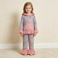 NEW RTS NO MOQ milk silk GLP3519 Baby Girls Sea Plants Pocket Ruffle Hoodie Pants Clothes Sets