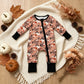 NEW RTS NO MOQ milk silk LR3250 Baby Boys Ghost Pumpkins Halloween Two Way Zip Convertible Rompers