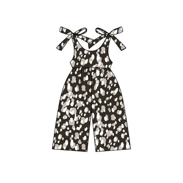 4.30 Black leopard print suspender jumpsuit