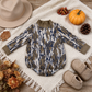 NEW RTS NO MOQ milk silk LR3259 High Neck Baby Boys Long Sleeve Camo Rompers