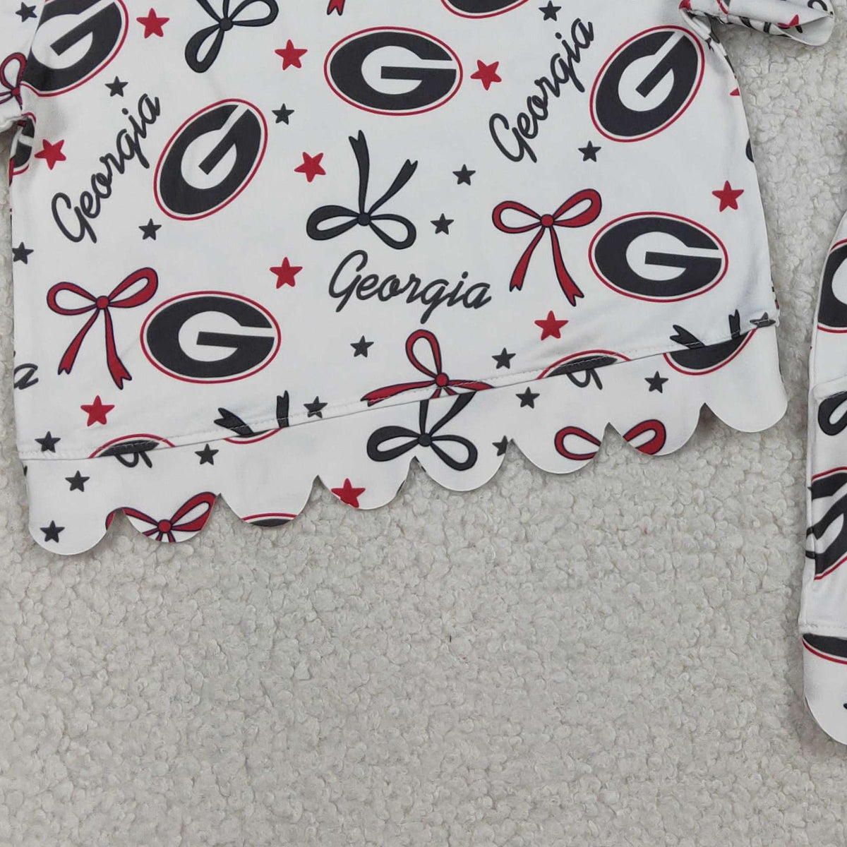 3.30 GSSO3250 Baby Girls Star Bows Scallop Shorts Team Clothes Sets