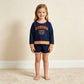 NEW RTS NO MOQ Vinyl GLS0162 Baby Boys Vinyl AU Long Sleeve Top Pockets Short Team Clothes Set