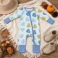 NEW RTS NO MOQ milk silk LR3326 Baby Boys Blue Stripe LOVE YOU Hearts Valentines Two Way Zip Convertible Rompers