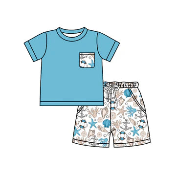 5.2 Starfish Pocket Blue Cartoon Set