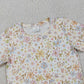 3.30 GSSO3268 Baby Girls Short Sleeve Colorful Flowers Top Shorts Scallop Clothes Sets
