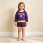 NEW RTS NO MOQ Vinyl GLS0166 Baby Boys Vinyl Louisiana Long Sleeve Top Short Team Clothes Set