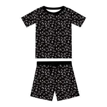 4.29 Letter Short Sleeve Suit