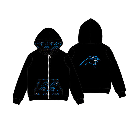 8.5Preorder (moq 5)Baby Boys Hot Blue Bulls Team Pocket Zipper Hoodies Tops