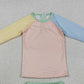 3.30 S0637 Baby Girls Yellow Aqua Blue Pink Patchwork Top Ruffle Bummies Swimsuits