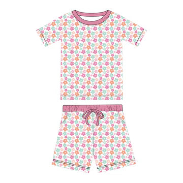 4.29 Pink Floral Short Sleeve Suit