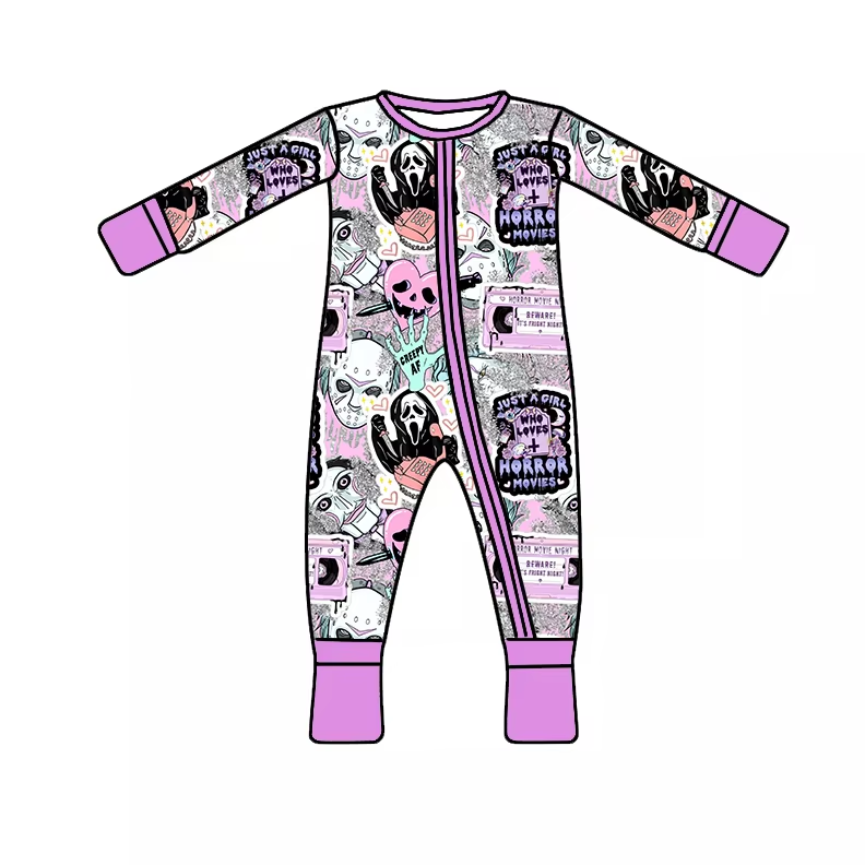 6.16 Halloween purple long-sleeved toddler clothes