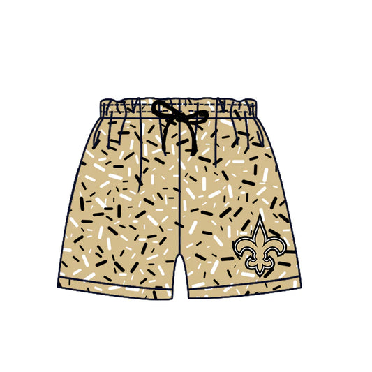 7.3Preorder(moq 5) Baby Boys Drip Yellow Anchors Team Sports Shorts