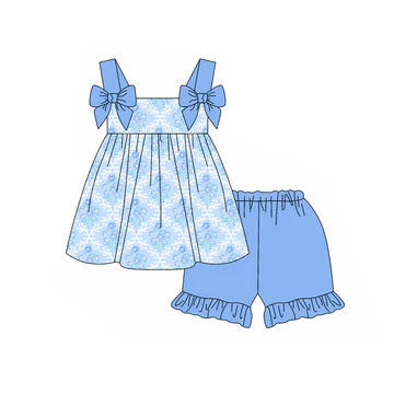 5.7 Blue Suspender Bow Suit