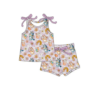 4.30bluey purple cartoon set