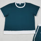 3.30 GSD3673 Adult Women Dark Green Short Sleeve Top Skirt Shorts Cotton Clothes Set