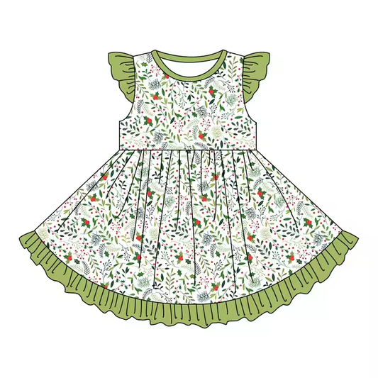 6.9 Floral Green Dress