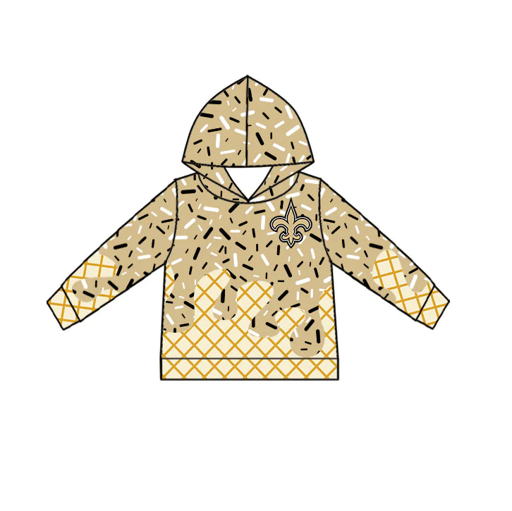 7.3Preorder (moq 5)Baby Boys Long Sleeves Drip Yellow Anchors Team Hoodies Top