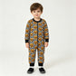 NEW RTS NO MOQ milk silk LR1389 Baby Boys Ghost Pumpkins Black Checkered Halloween Pant Rompers