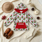 NEW RTS NO MOQ milk silk GT1163 Cute Clothes Baby Girls Christmas Plaid Print Pocket Zipper Christmas Hoodie Tops