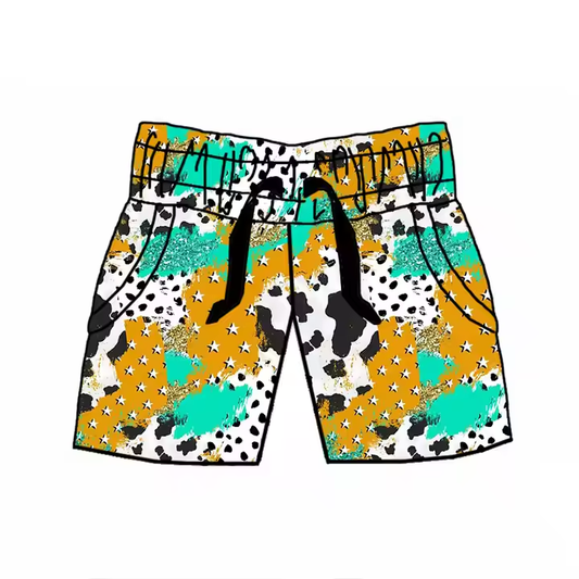 5.20 Cow pattern cartoon shorts
