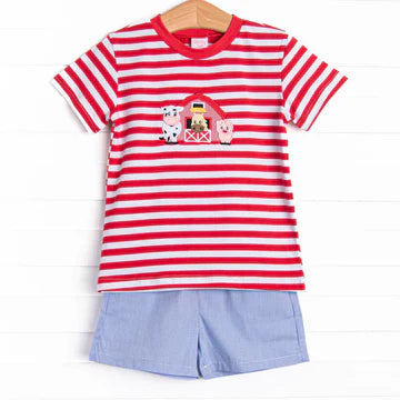 4.29 Farm Cow Short Sleeve Suit
