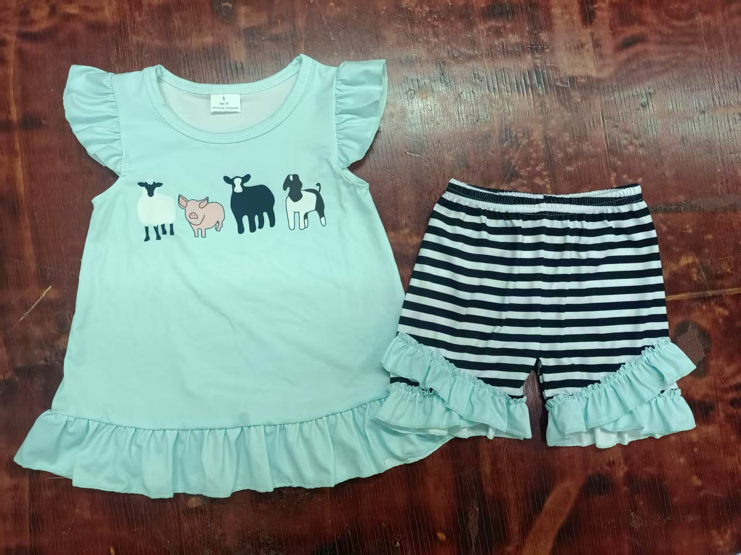 4.28 Cartoon Cow Blue Set