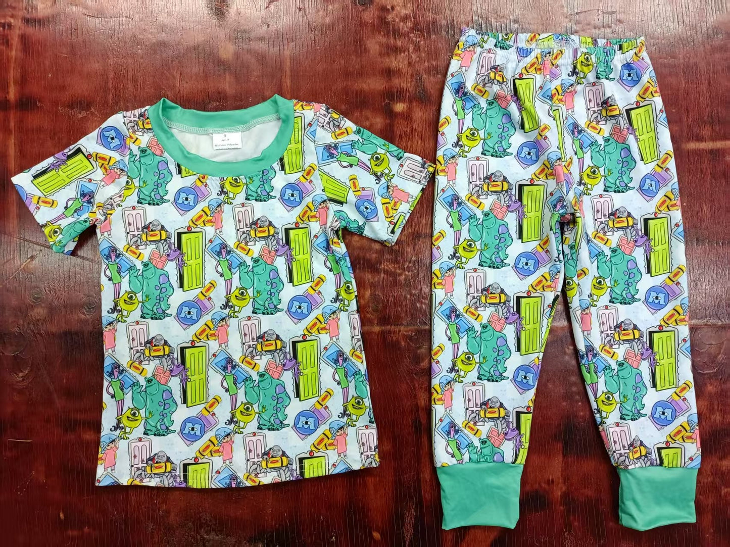 4.26 Eyes Short Sleeve Long Pants Suit