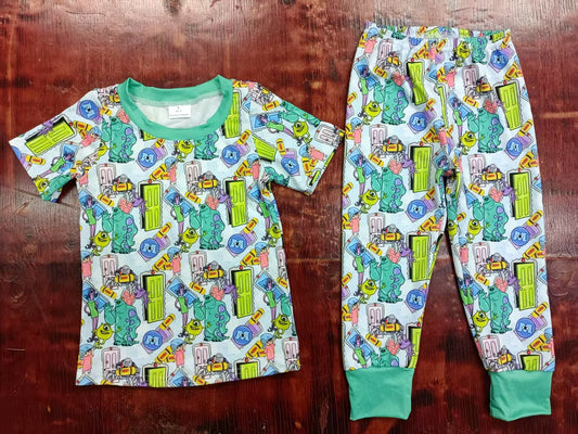 4.26 Eyes Short Sleeve Long Pants Suit
