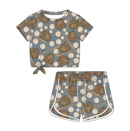 5.14 Baseball girl short-sleeved suit