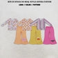 RTS NO MOQ Sibling milk silk Baby Girls Stars Candy Top Flare Pant Halloweens Clothes Sets