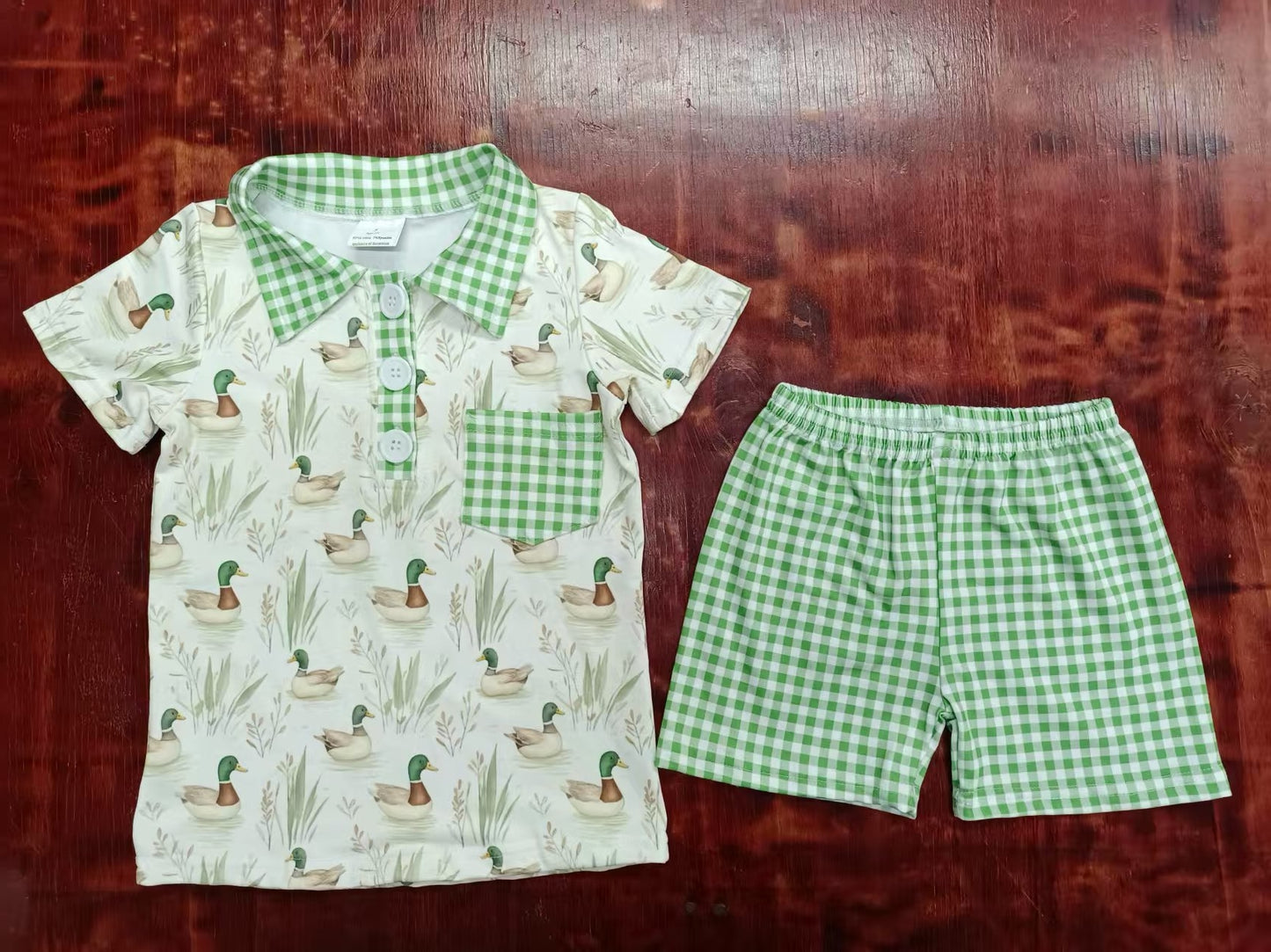 5.9 Boys Cartoon Duck Plaid Suit