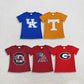 RTS NO MOQ Sibling milk silk Baby Boys Team Short Sleeve Tee Casual Top