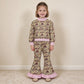 NEW RTS NO MOQ milk silk GLP3735 (GT1841+P1183)Baby Girls Khaki Camo Top Bell Bottom Pant Clothes Set