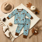 NEW RTS NO MOQ milk silk BLP1485 Baby Boys Little Cowboys Boots Top Pant Western Pajamas Sets