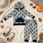NEW RTS NO MOQ milk silk BLP1511 Baby Boys Flags Motors Pocket Hoodie Jogger Pants Clothes Set