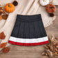 NEW RTS NO MOQ yoga GLK0320 Baby Girls Black Red Stripe Yoga Active Pleated Skirt Short Bottoms