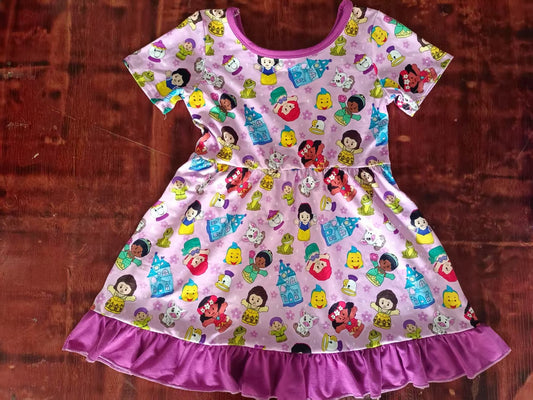 4.25 Cartoon Girls Short Sleeve Dress