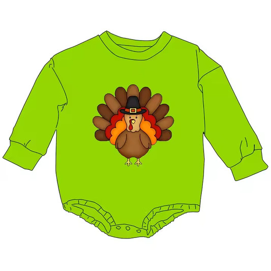 5.13 Green Turkey Long Sleeve Toddler Clothes