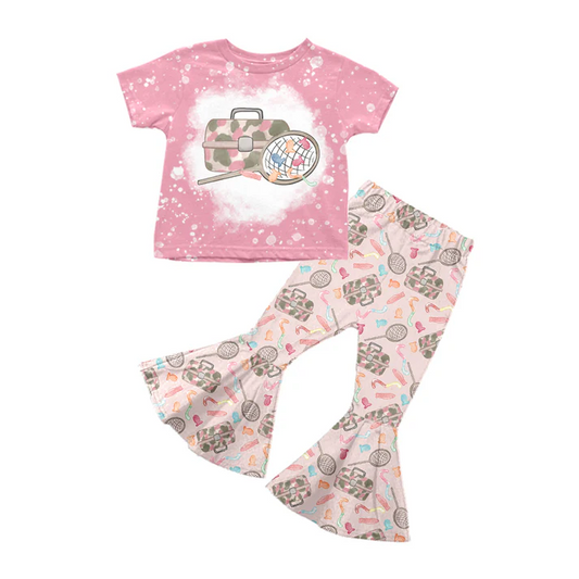 5.16 Tennis Pink Short Sleeve Long Pants Set