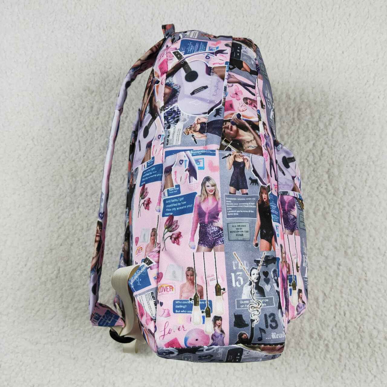 BA0215 Taylor pink and gray backpack