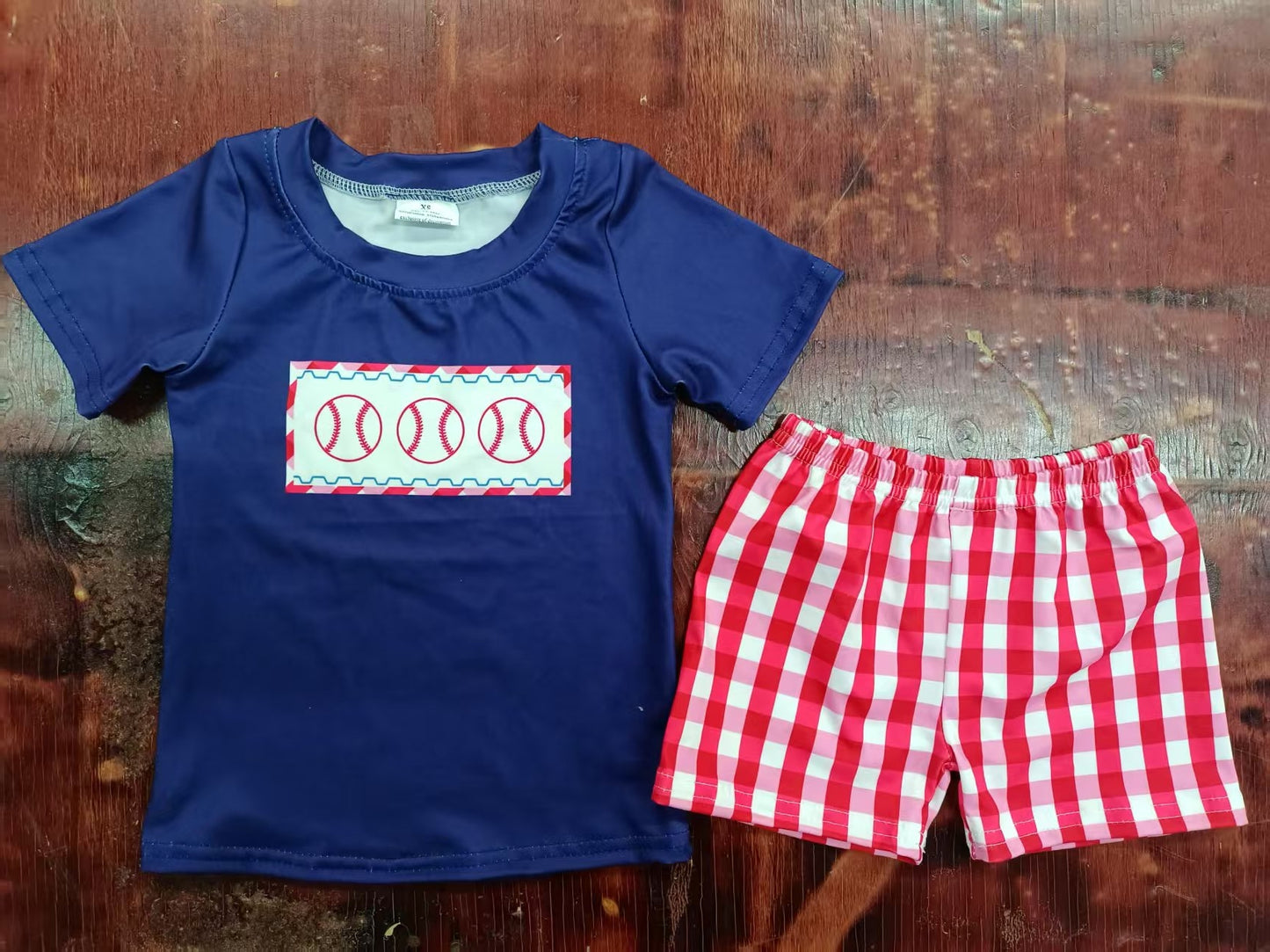4.26 Boys Short Sleeve Baseball Suit