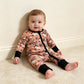 NEW RTS NO MOQ milk silk LR3250 Baby Boys Ghost Pumpkins Halloween Two Way Zip Convertible Rompers