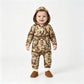 NEW RTS NO MOQ milk silk LR3033 Baby Boys Leaves Camo Half Zip Pockets Pant Fall Hoodie Rompers