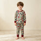 NEW RTS NO MOQ milk silk BLP1496 Baby Boys Green Red Camo Top Pant Christmas Pajamas Sets