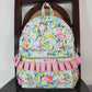 A0174 Flower rose red lace backpack