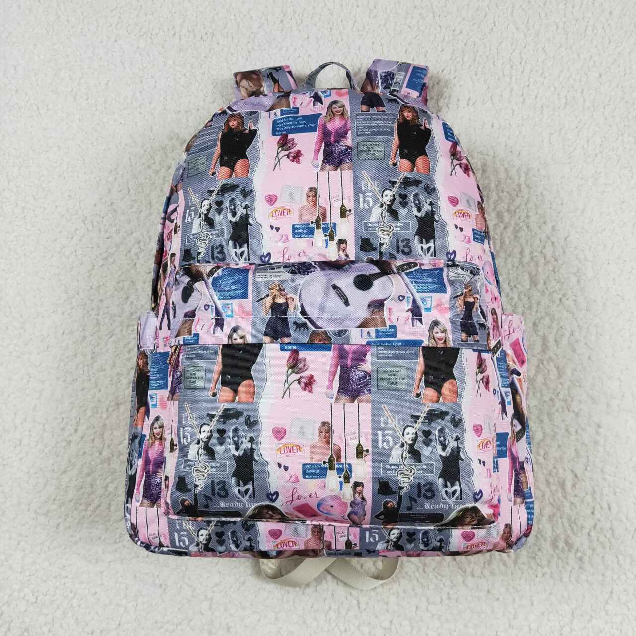 BA0215 Taylor pink and gray backpack