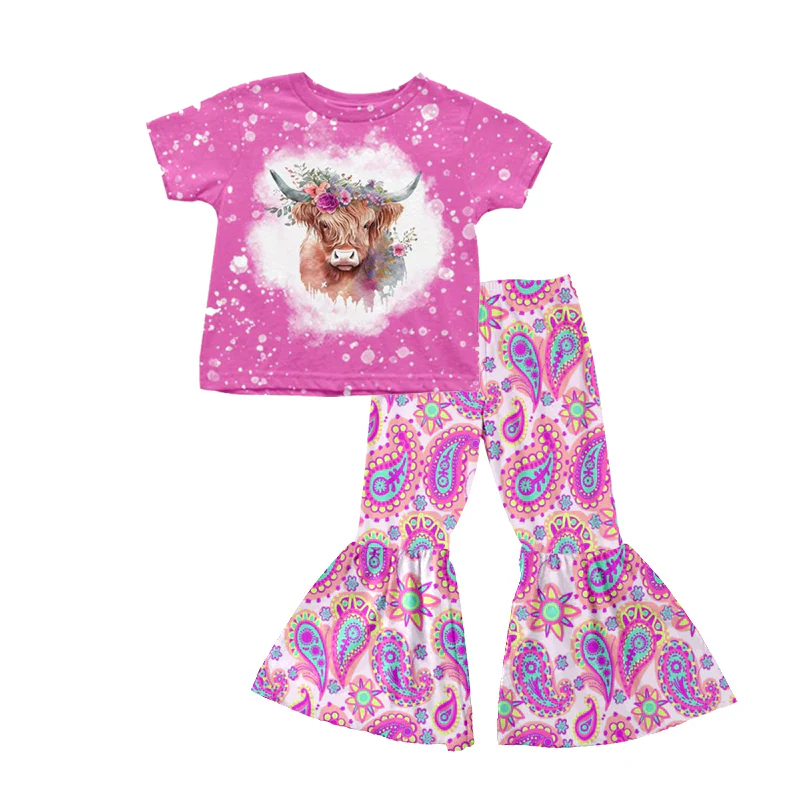 5.13 Bull head flower short sleeve suit