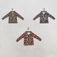 RTS NO MOQ Sibling milk silk Baby Boys Southern Dark Khaki Camo Zipper Pullovers Top