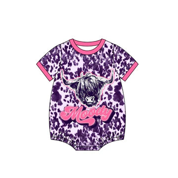 5.29 Bull head leopard print short-sleeved jumpsuit