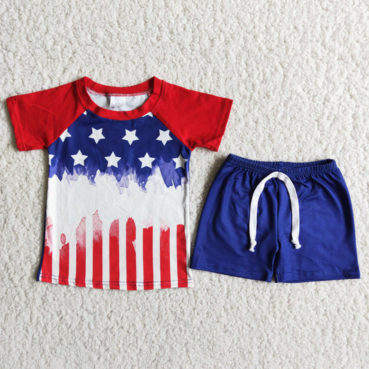 Boys Star Short Sleeve Shorts Set